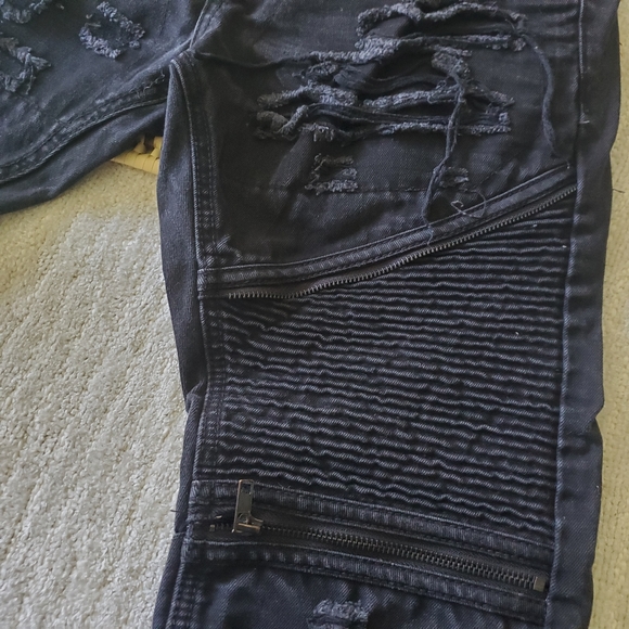 Original Vintage Black Denim Smoke Rise Jeans - Picture 6 of 8